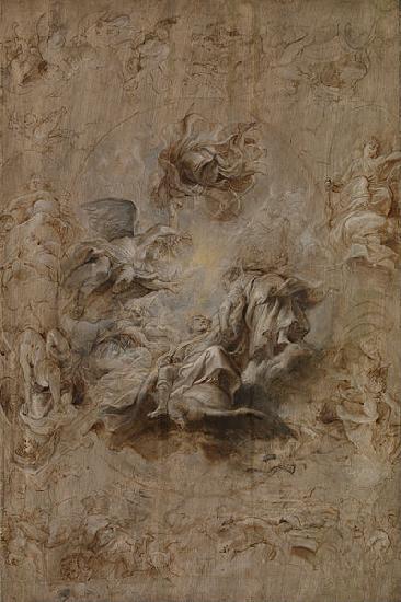 Peter Paul Rubens Multiple Sketch for the Banqueting House Ceiling oil painting picture